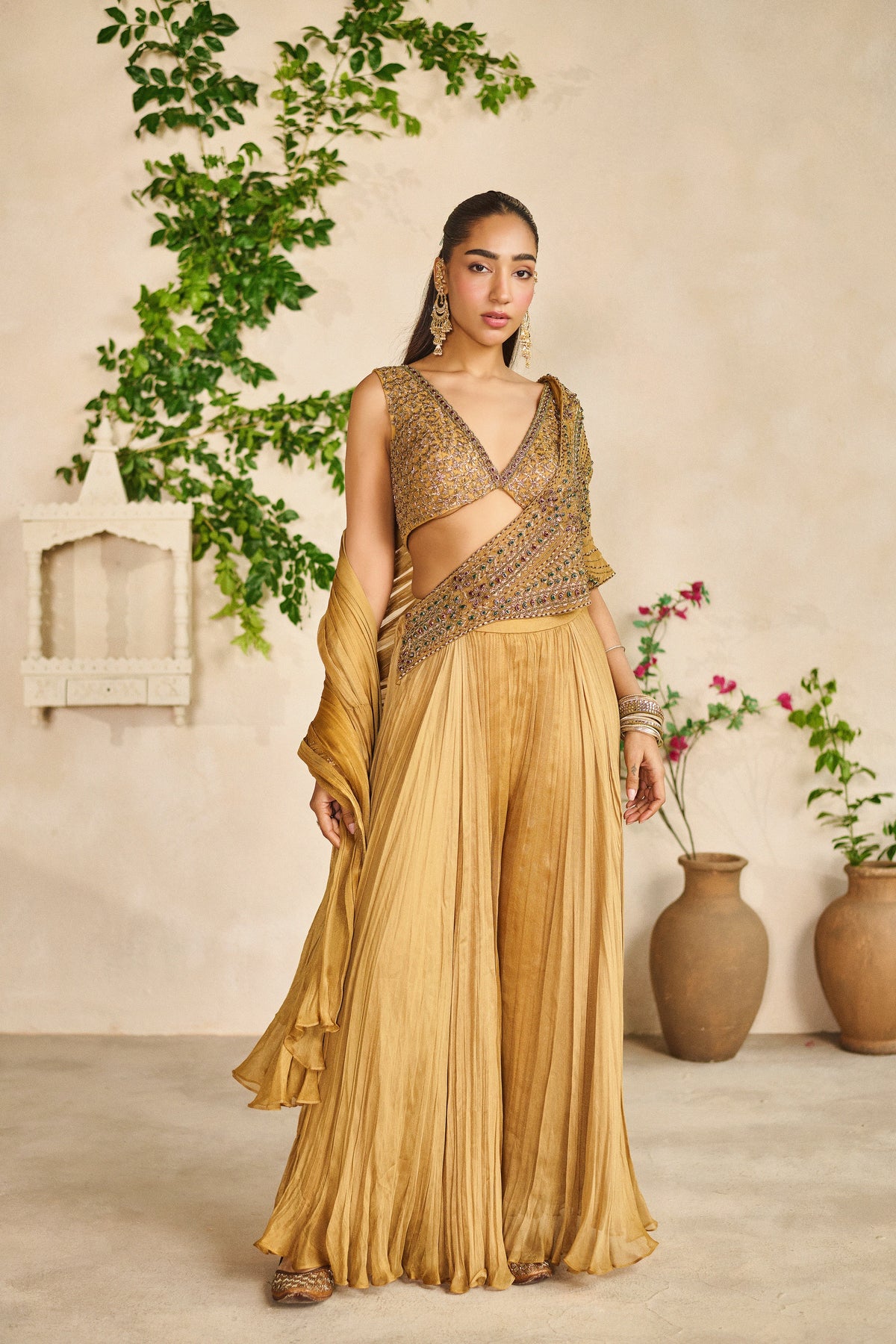 Nazakat blouse with sharara set