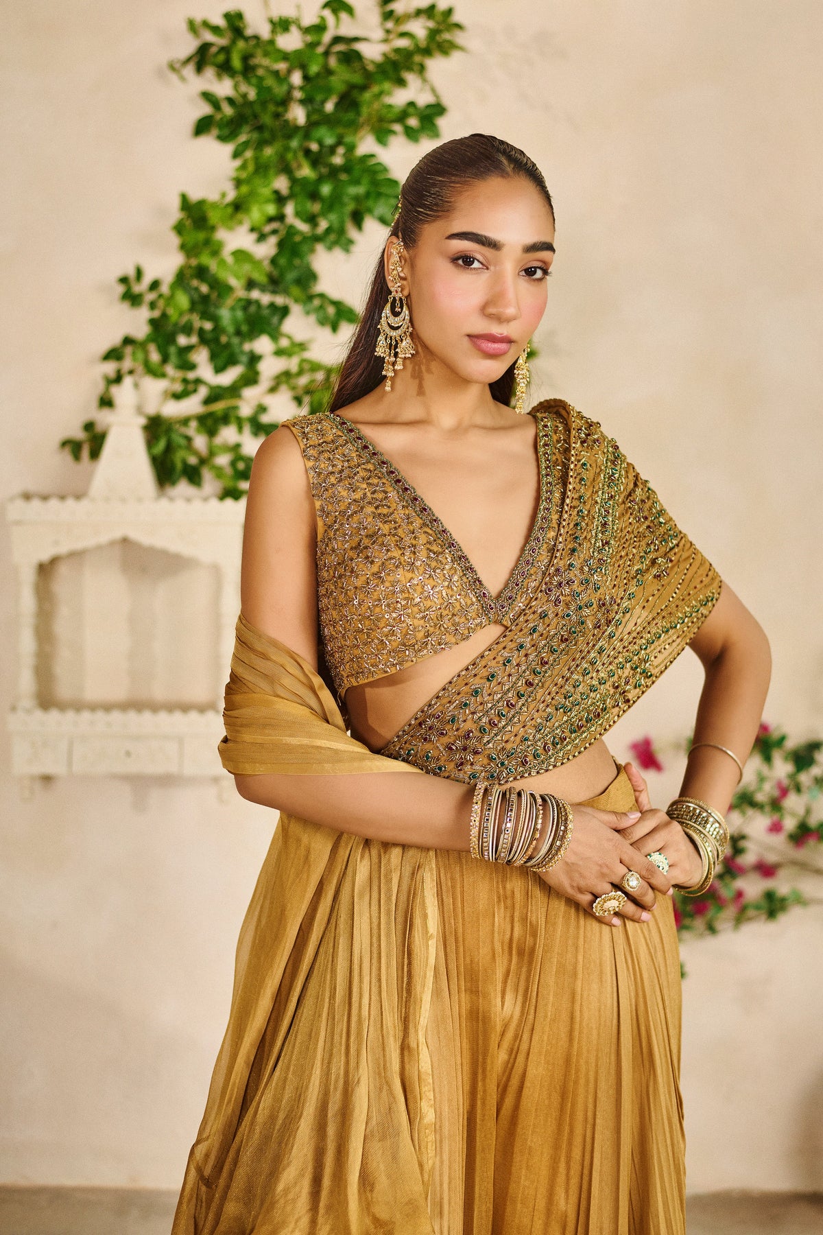 Nazakat blouse with sharara set