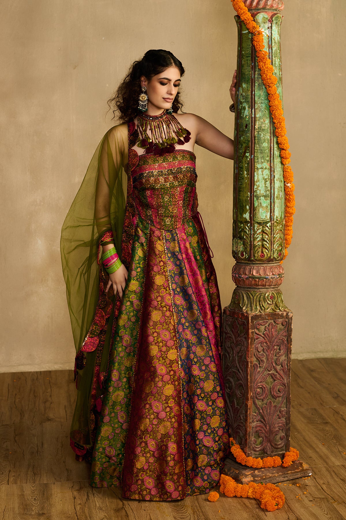 Ruh Rang corset lehenga set