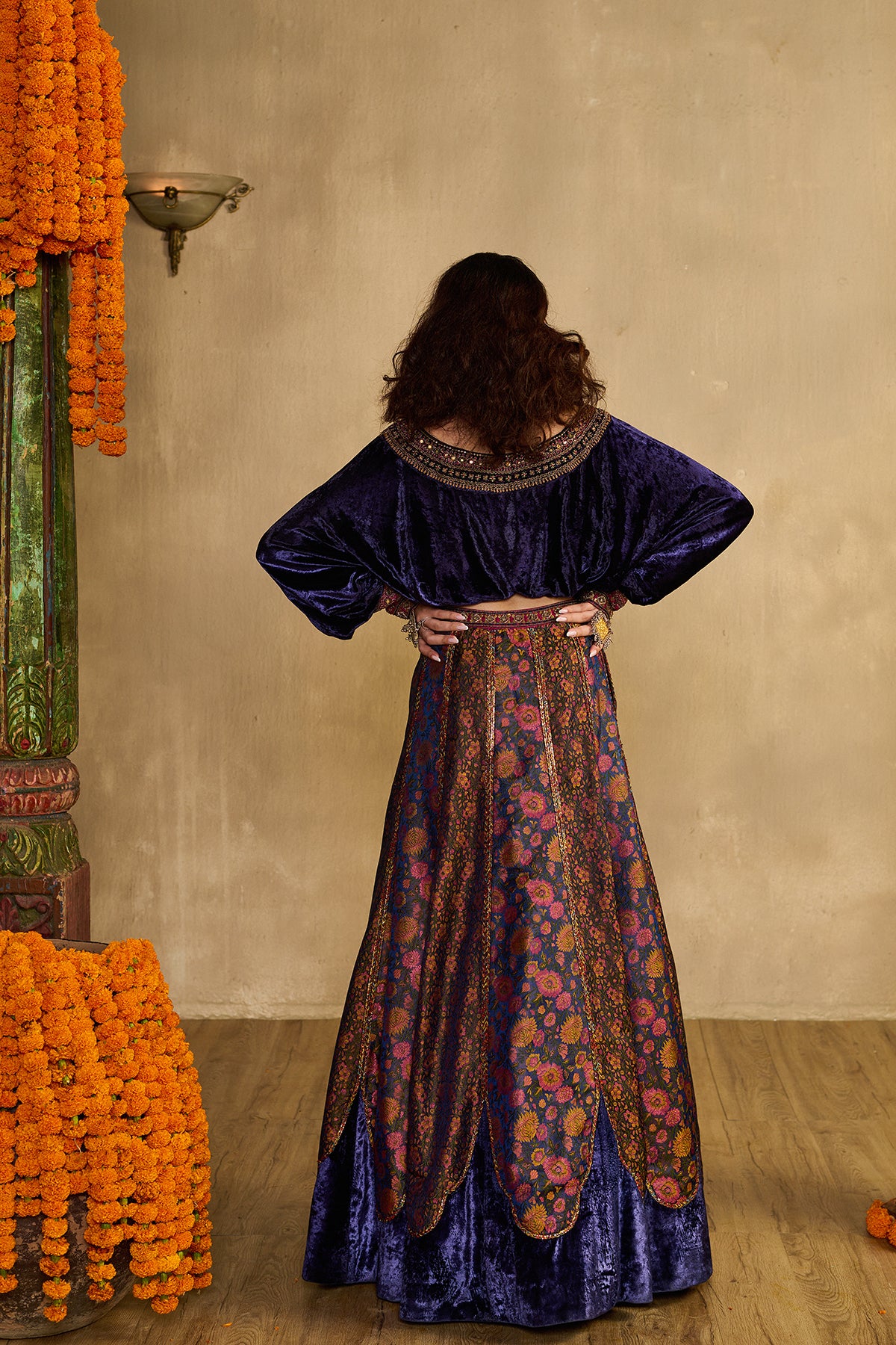 Velvet Dusk Lehenga Set
