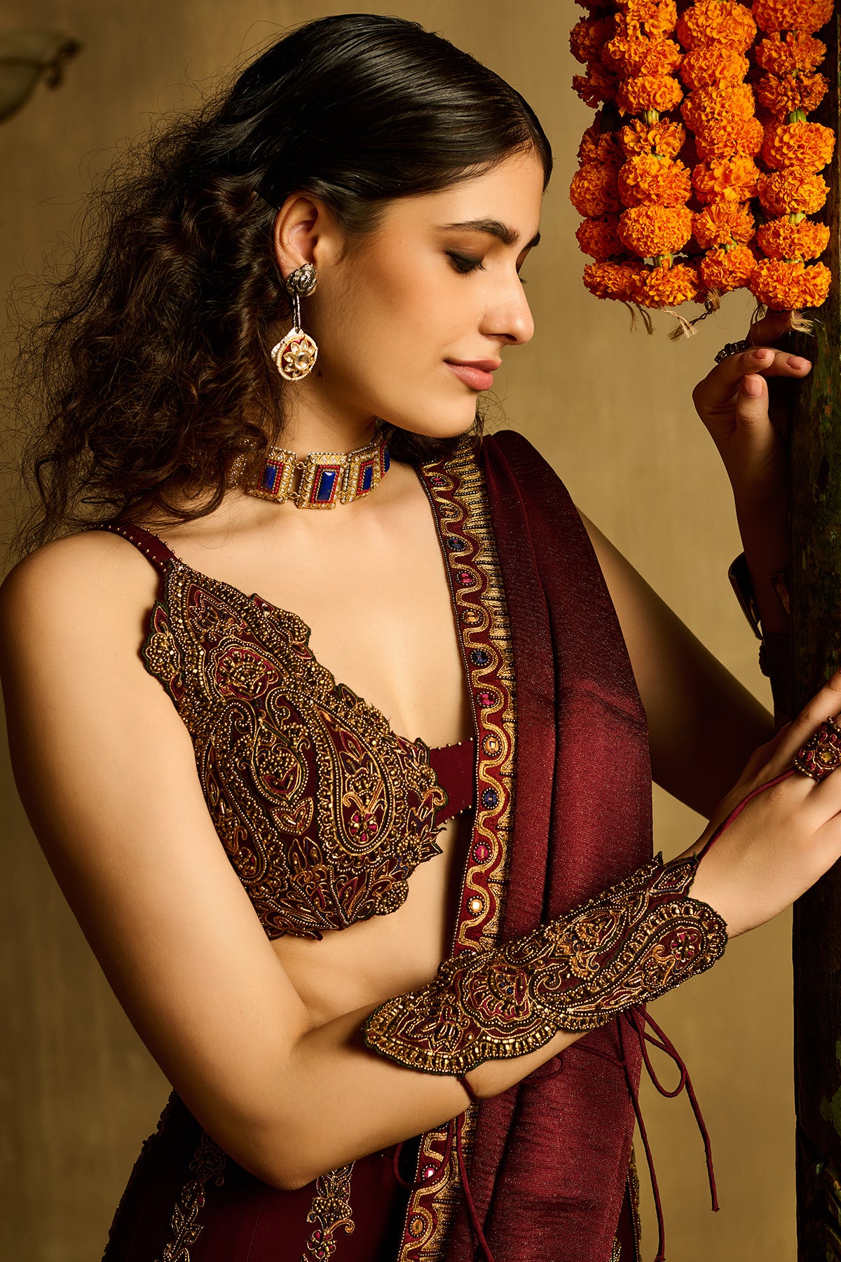 Miraaz maroon Lehenga Set