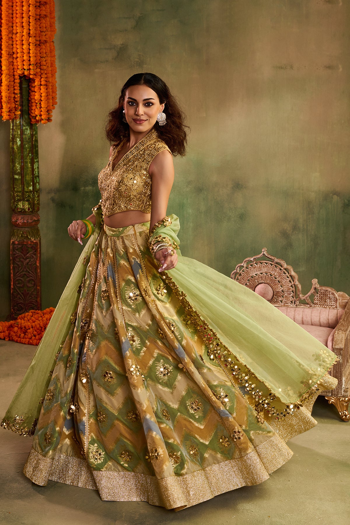 Rangrez green Lehenga Set