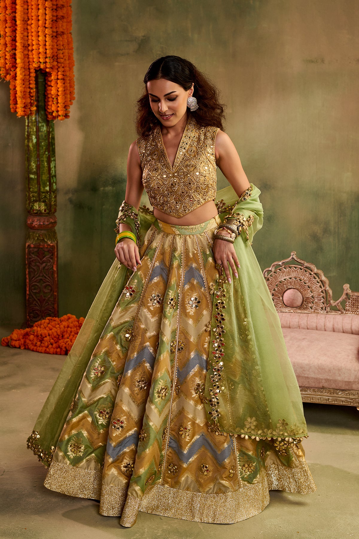Rangrez green Lehenga Set