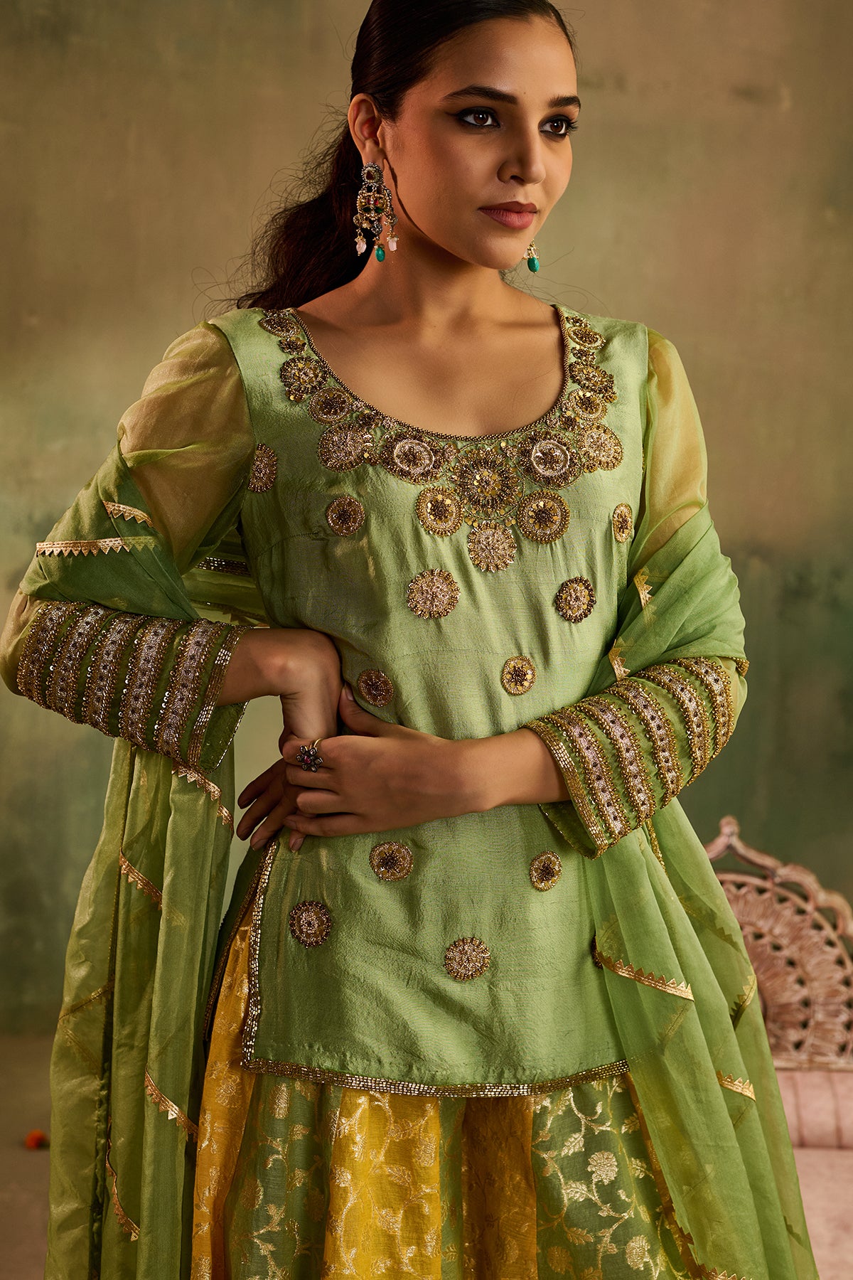 Rangrez kurta sharara set