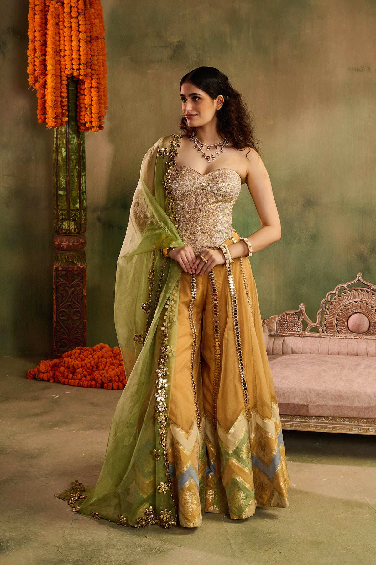 Chamkeeli haldi Sharara Set