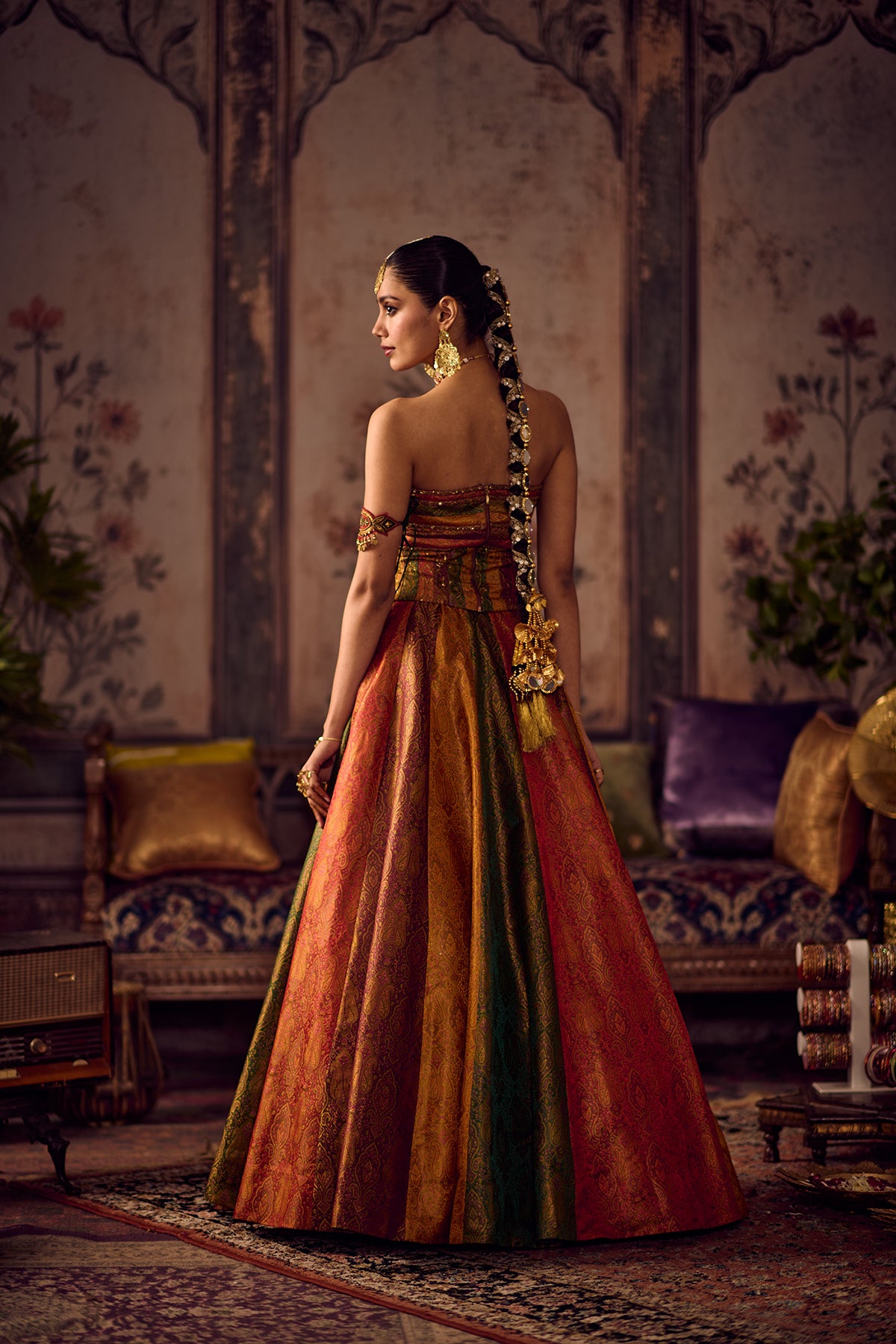 Rang Kali Corset Lehenga