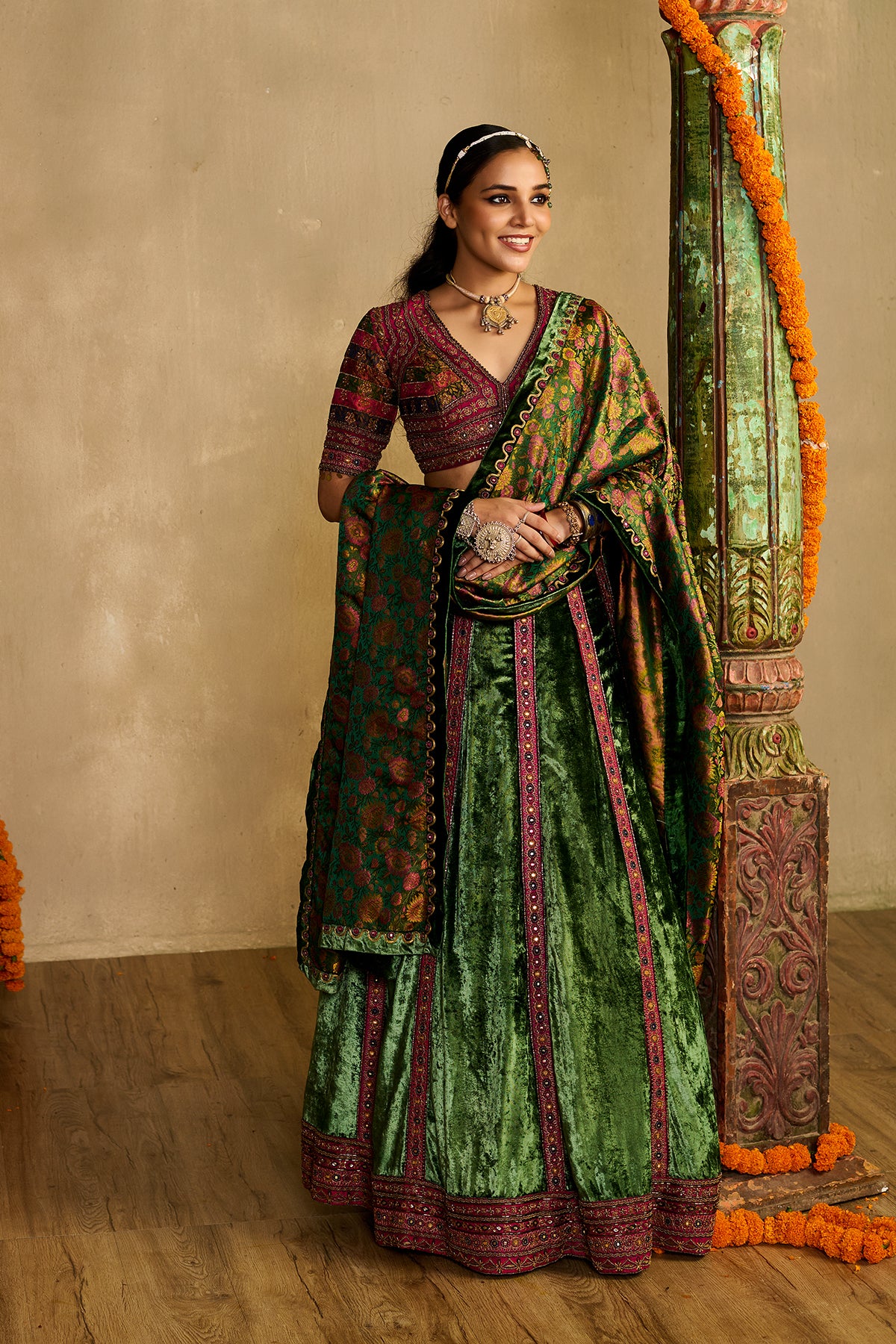 Haryali haze lehenga set