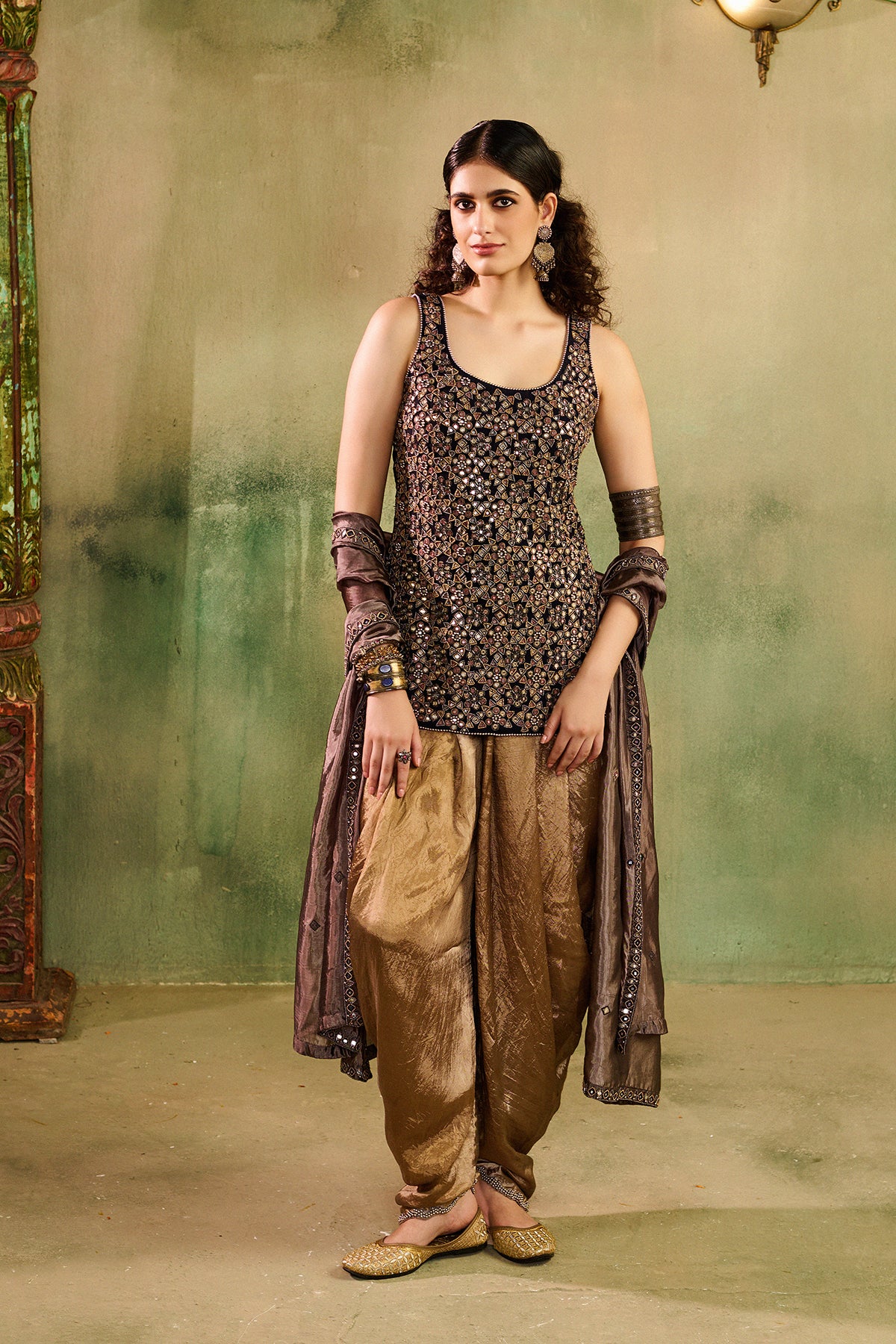 Antique kurta dhoti set