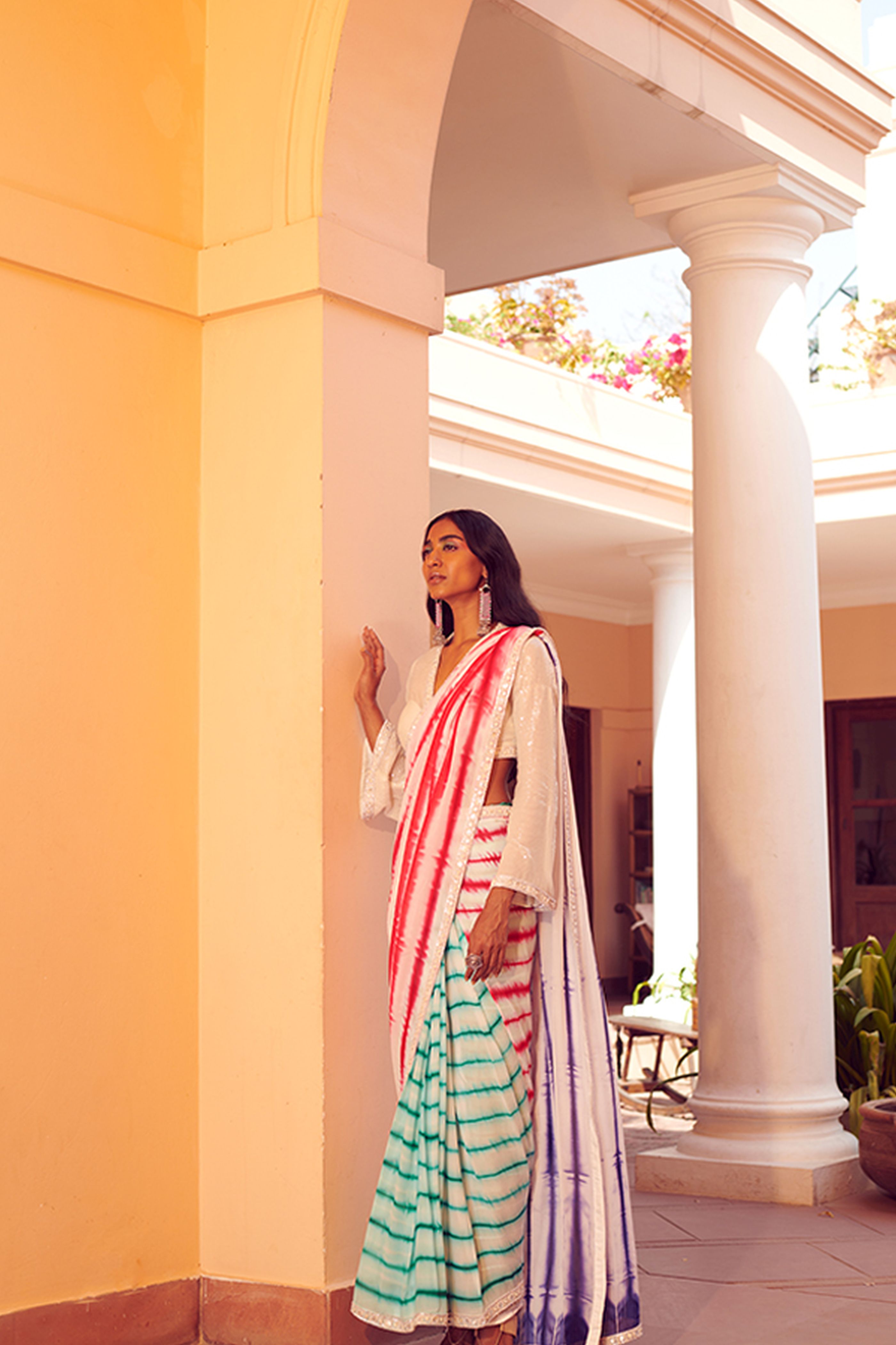 Multicolored Saree