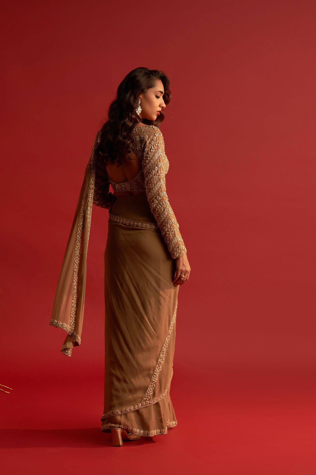 Aurous Pre Stitched Saree